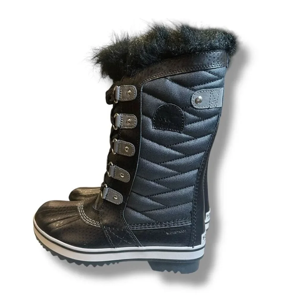 SOREL Insulated Tofino II Waterproof Faux Fur Winter Snow Boots Youth Big Kids S